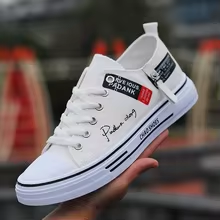 Retro Motorcycle Low-Top Canvas Sneakers