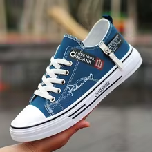 Retro Motorcycle Low-Top Canvas Sneakers