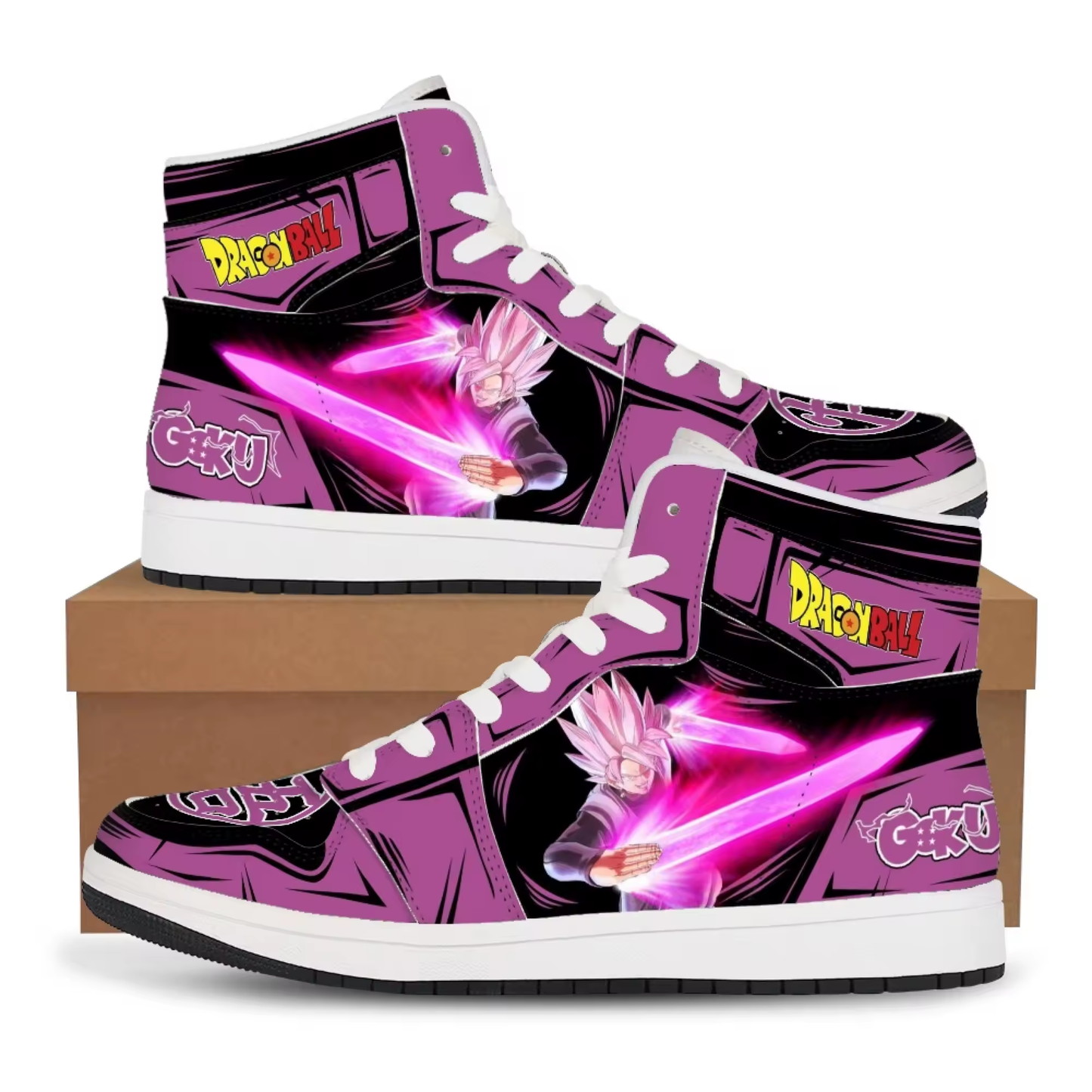 Pink Power! Goku Silhouette High-Top Sneakers